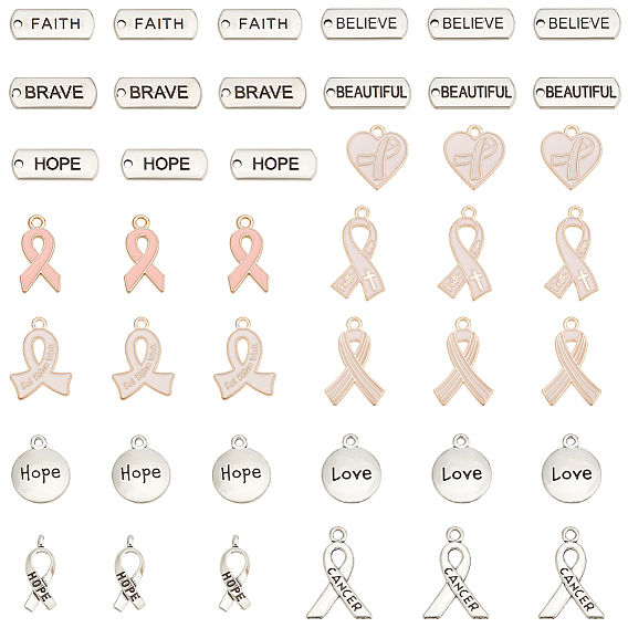 140 шт. 14 стиль осведомленности лента тема цинковый сплав подвески, с эмалью, разнообразные