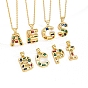 Латунные микро проложить кубического циркония подвески, письмо амулеты