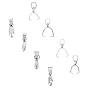 Unicraftale 304 Stainless Steel Pendant Pinch Bails