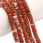 Натуральные красные яшмы бусы пряди, шестиугольные бусины хейши
