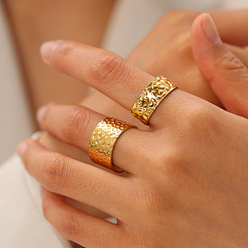 304 регулируемые открытые манжеты из нержавеющей стали для женщин, простое кольцо