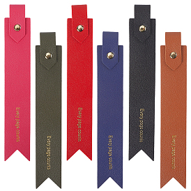 6шт 6 цвета закладки из искусственной кожи