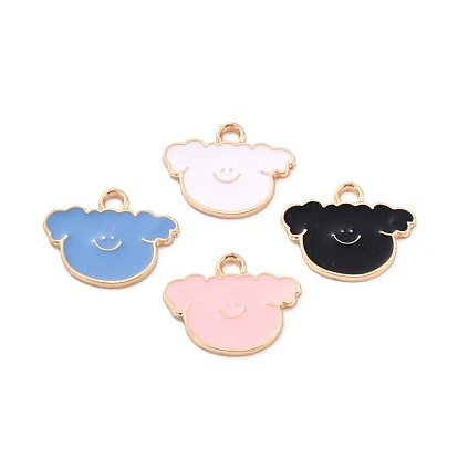Zinc Alloy Pendants, with Enamel, Cloud