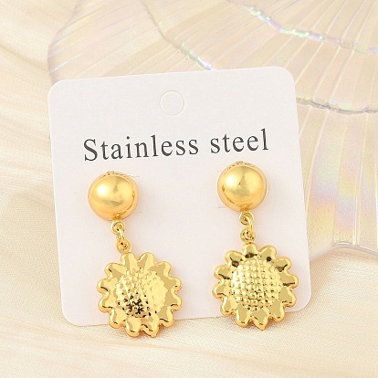 Цветочные 304 из нержавеющей стали болтаться серьги