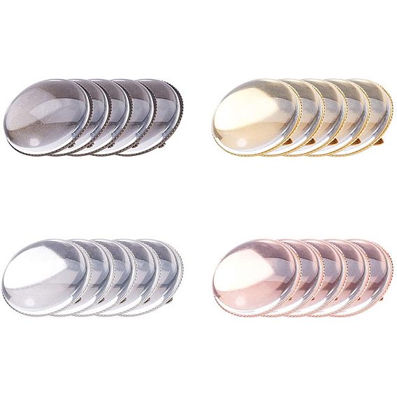 Сделай сам брошь, с латунной подставкой для брошей и прозрачными стеклянными кабошонами, плоско-круглые