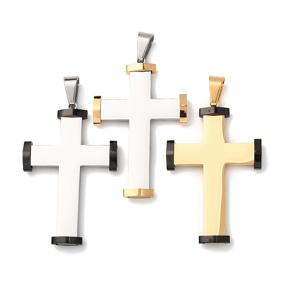 304 подвески из нержавеющей стали, крестик, вакуумное покрытие pvd