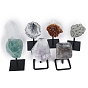 Естественное украшение дисплея gemstone, с железной подставкой для демонстрации, украшение для рабочего стола по фэн-шуй для домашнего офиса, самородки