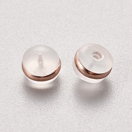 Silicone Ear Nuts, Earring Backs, with Stainless Steel