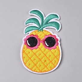 Computergesteuerte Stickerei Stoff zum Aufbügeln / Aufnähen von Patches, Kostüm-Zubehör, Applikationen, für Rucksäcke, Kleidung, Ananas