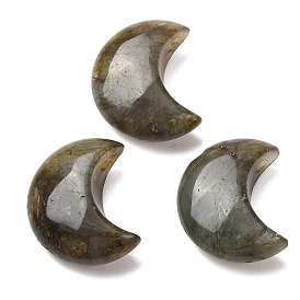 Природные лабрадорита бисер, 3d форма полумесяца, Топ пробуренной