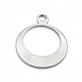 Кольцо 304 подвески из нержавеющей стали, 26x21x1 мм, отверстие : 2.5 мм