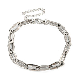 304 bracelets chaînes torsadées en acier inoxydable pour hommes et femmes