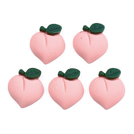 Resin Decoden Cabochons, Peach