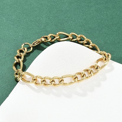 304 браслеты-цепочки Фигаро из нержавеющей стали для женщин и мужчин, вакуумное покрытие pvd