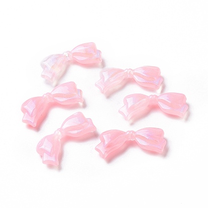 Opaque Acrylic Beads, Glitter Beads, Bowknot