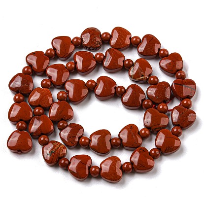 Natural Red Jasper Beads Strands, Apple