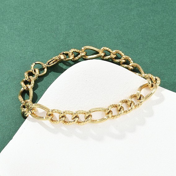 304 браслеты-цепочки Фигаро из нержавеющей стали для женщин и мужчин, вакуумное покрытие pvd