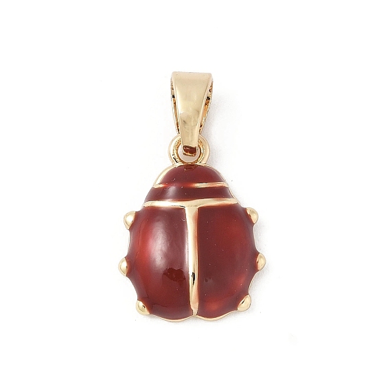 Латунь эмаль подвески, очарование божьей коровки