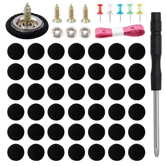 Автомобильная крепежная пряжка из железа, алюминия и полиэстера, с помощью мягкой ПВХ-рулетки, пластиковые штифты для ящиков и крестообразные отвертки из углеродистой стали