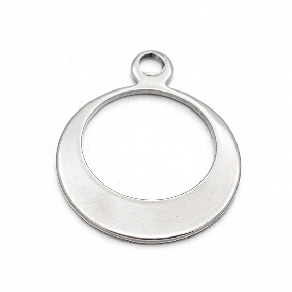 Кольцо 304 подвески из нержавеющей стали, 26x21x1 мм, отверстие : 2.5 мм