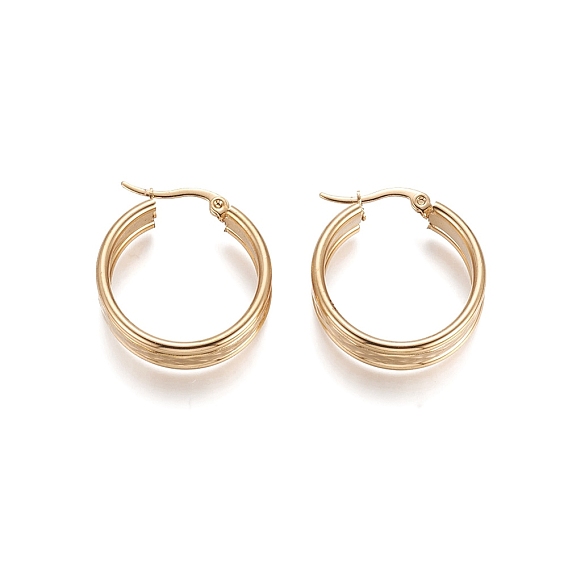 Серьги из 304 нержавеющей стали, гипоаллергенные серьги, текстурированное кольцо