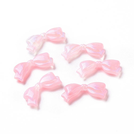 Opaque Acrylic Beads, Glitter Beads, Bowknot