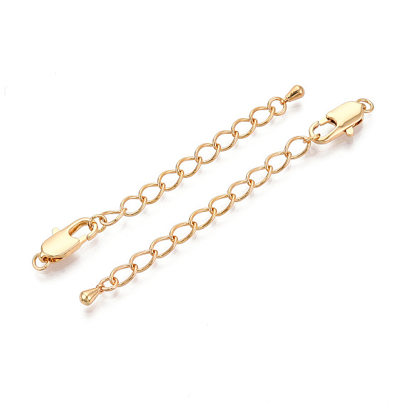 Латунный удлинитель цепи, с застежками и цепями для бордюров