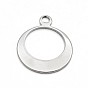 Кольцо 304 подвески из нержавеющей стали, 26x21x1 мм, отверстие : 2.5 мм