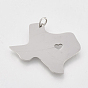 201 Stainless Steel Pendants, Map of Texas