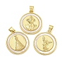 Плоские круглые подвески из латуни, покрытие стойки, реальный 18 k позолоченный, без свинца и без кадмия, долговечный