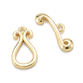 Brass Toggle Clasps, Long-Lasting Plated, Teardrop