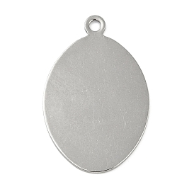 201 Stainless Steel Pendants, Stamping Blank Tag, Oval Charms