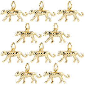 10подвески из латуни с гальваническим покрытием, амулеты гепарда, долговечный, без кадмия и без свинца