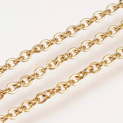 Ионное покрытие (ip) ручная работа 304 кабельные цепи из нержавеющей стали, пайки, с катушкой, Плоско-овальные