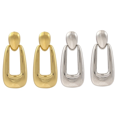 Ионное покрытие (ip) 304 серьги-гвоздики из нержавеющей стали для женщин, овальные