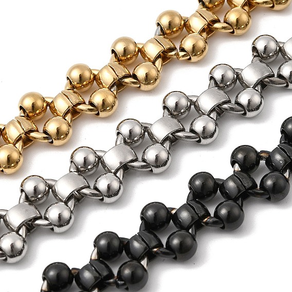 304 двухзвенные круглозвенные цепи из нержавеющей стали, несварные, ионное покрытие (ip)