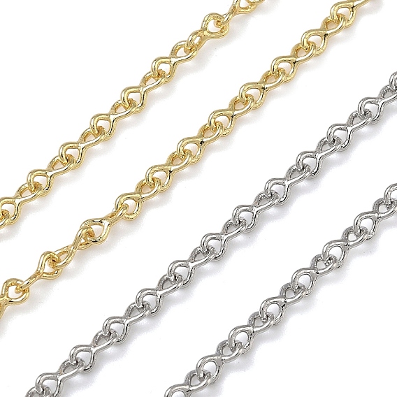 Латунные витые цепи, долговечный, стойки покрытие, без свинца и без кадмия, пайки, с катушкой