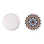 Flat Round White Cement Painting Rock, Childrens DIY Paint Cobblestone
