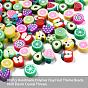 100Pcs Handmade Polymer Clay Fruit Theme Beads, 1Roll Elastic Crystal Thread, for DIY Bracelet Finding Kits