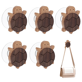 Деревянный крючок для одежды в форме черепахи, настенная вешалка-крючок