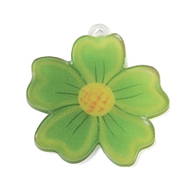 Colgantes de acrílico impresos, encantos de la flor