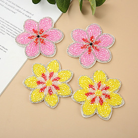 Hand-beaded colorful flower cloth stickers clothing accessories with diamond cloth stickers diy