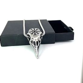 Винтажный кулон в виде черепа викинга с орлом из нержавеющей стали для мужчин