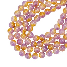 ARRICRAFT Natural Malaysia Jade Bead Strands, Dyed & Heated, Round Beads