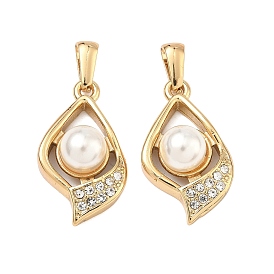 304 подвески из нержавеющей стали и АБС-пластика с имитацией жемчуга, слезинки, со стразами