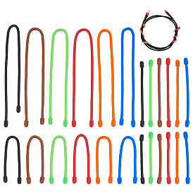 Craspire 24шт 24 многоразовые силиконовые кабельные стяжки, силиконовый галстук с железным сердечником