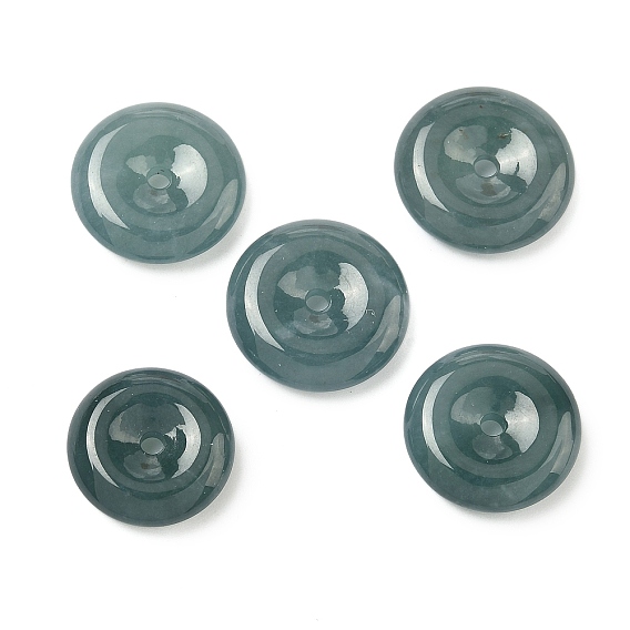 Подвески с пряжкой из натурального жадеита, подвески в виде пончиков/пи-дисков