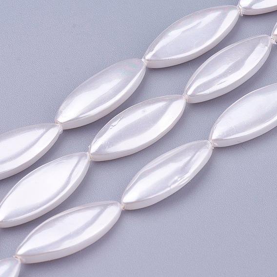 Shell Pearl Beads Strands, Horse Eye