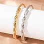 304 женские браслеты-манжеты из нержавеющей стали, твист
