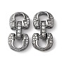Brass Micro Pave Clear Cubic Zirconia Fold Over Clasps